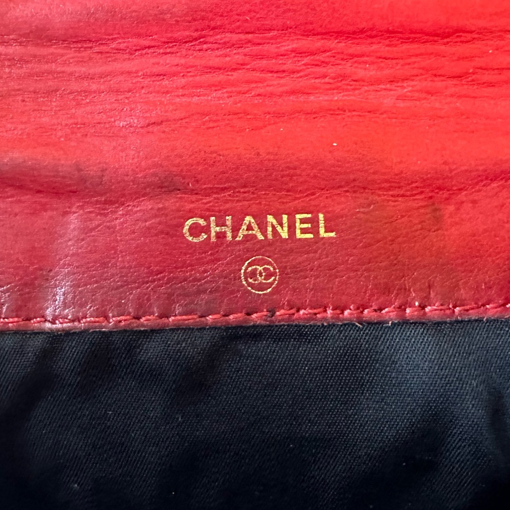 Authentic Chanel Red Caviar Leather Wallet - Picture 7 of 11